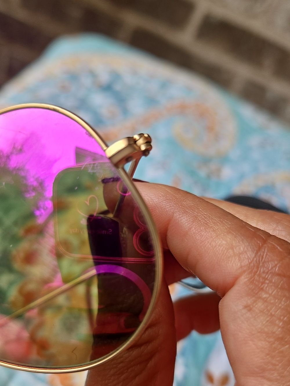 Ray-Ban Authentic Flash Pink Lens RB3025 Pilot Aviator Mirrored Gold Sunglasses - Picture 4 of 7